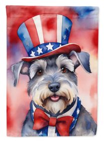 Schnauzer Patriotic American Garden Flag Mailbox Flag Decorative Yard Flag Banner Outside Patio Artwork Yard Flower Beds, Garden Size, Multicolor