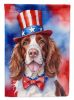 Welsh Springer Spaniel Patriotic American Garden Flag Mailbox Flag Decorative Yard Flag Banner Outside Patio Artwork Yard Flower Beds, Garden Size