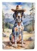 Bluetick Coonhound Cowboy Welcome Garden Flag Mailbox Flag Decorative Yard Flag Banner Outside Patio Artwork Yard Flower Beds, Garden Size, Multicolor