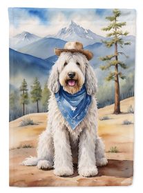 Komondor Cowboy Welcome Garden Flag Mailbox Flag Decorative Yard Flag Banner Outside Patio Artwork Yard Flower Beds, Garden Size, Multicolor