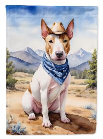 Bull Terrier Cowboy Welcome Garden Flag Mailbox Flag Decorative Yard Flag Banner Outside Patio Artwork Yard Flower Beds, Garden Size, Multicolor