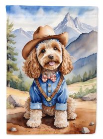 Cockapoo Cowboy Welcome Garden Flag Mailbox Flag Decorative Yard Flag Banner Outside Patio Artwork Yard Flower Beds, Garden Size, Multicolor