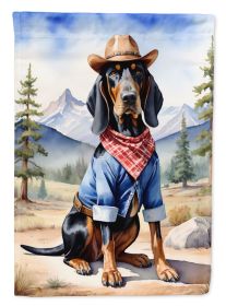 Black and Tan Coonhound Cowboy Welcome Garden Flag Mailbox Flag Decorative Yard Flag Banner Outside Patio Artwork Yard Flower Beds, Garden Size