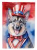 Norwegian Elkhound Patriotic American Garden Flag Mailbox Flag Decorative Yard Flag Banner Outside Patio Artwork Yard Flower Beds, Garden Size