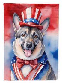 Norwegian Elkhound Patriotic American Garden Flag Mailbox Flag Decorative Yard Flag Banner Outside Patio Artwork Yard Flower Beds, Garden Size