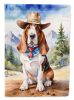 Basset Hound Cowboy Welcome Garden Flag Mailbox Flag Decorative Yard Flag Banner Outside Patio Artwork Yard Flower Beds, Garden Size, Multicolor