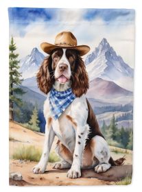 English Springer Spaniel Cowboy Welcome Garden Flag Mailbox Flag Decorative Yard Flag Banner Outside Patio Artwork Yard Flower Beds, Garden Size