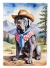 Neapolitan Mastiff Cowboy Welcome Garden Flag Mailbox Flag Decorative Yard Flag Banner Outside Patio Artwork Yard Flower Beds, Garden Size, Multicolor