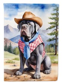 Neapolitan Mastiff Cowboy Welcome Garden Flag Mailbox Flag Decorative Yard Flag Banner Outside Patio Artwork Yard Flower Beds, Garden Size, Multicolor