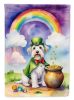 Sealyham Terrier St Patrick's Day Garden Flag Mailbox Flag Decorative Yard Flag Banner Outside Patio Artwork Yard Flower Beds, Garden Size, Multicolor