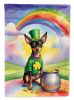 Miniature Pinscher St Patrick's Day Garden Flag Mailbox Flag Decorative Yard Flag Banner Outside Patio Artwork Yard Flower Beds, Garden Size