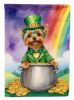 Silky Terrier St Patrick's Day Garden Flag Mailbox Flag Decorative Yard Flag Banner Outside Patio Artwork Yard Flower Beds, Garden Size, Multicolor