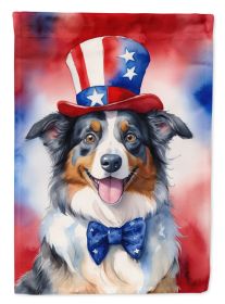 Australian Shepherd Patriotic American Garden Flag Mailbox Flag Decorative Yard Flag Banner Outside Patio Artwork Yard Flower Beds, Garden Size