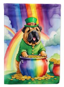 Shar Pei St Patrick's Day Garden Flag Mailbox Flag Decorative Yard Flag Banner Outside Patio Artwork Yard Flower Beds, Garden Size, Multicolor