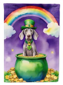 Weimaraner St Patrick's Day Garden Flag Mailbox Flag Decorative Yard Flag Banner Outside Patio Artwork Yard Flower Beds, Garden Size, Multicolor