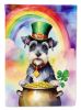 Schnauzer St Patrick's Day Garden Flag Mailbox Flag Decorative Yard Flag Banner Outside Patio Artwork Yard Flower Beds, Garden Size, Multicolor