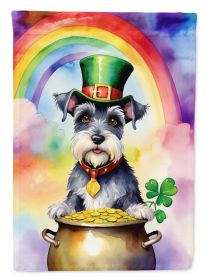 Schnauzer St Patrick's Day Garden Flag Mailbox Flag Decorative Yard Flag Banner Outside Patio Artwork Yard Flower Beds, Garden Size, Multicolor