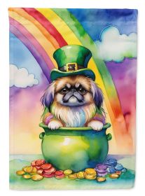 Pekingese St Patrick's Day Garden Flag Mailbox Flag Decorative Yard Flag Banner Outside Patio Artwork Yard Flower Beds, Garden Size, Multicolor