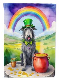 Scottish Deerhound St Patrick's Day Garden Flag Mailbox Flag Decorative Yard Flag Banner Outside Patio Artwork Yard Flower Beds, Garden Size