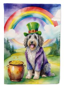 Bergamasco Sheepdog St Patrick's Day Garden Flag Mailbox Flag Decorative Yard Flag Banner Outside Patio Artwork Yard Flower Beds, Garden Size