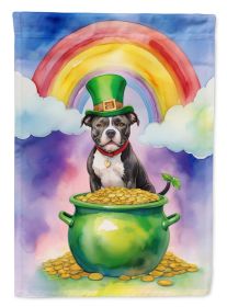 Staffordshire Bull Terrier St Patrick's Day Garden Flag Mailbox Flag Decorative Yard Flag Banner Outside Patio Artwork Yard Flower Beds, Garden Size