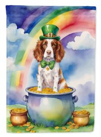 Welsh Springer Spaniel St Patrick's Day Garden Flag Mailbox Flag Decorative Yard Flag Banner Outside Patio Artwork Yard Flower Beds, Garden Size