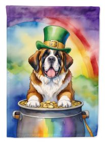 Saint Bernard St Patrick's Day Garden Flag Mailbox Flag Decorative Yard Flag Banner Outside Patio Artwork Yard Flower Beds, Garden Size, Multicolor
