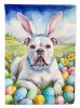 American Bulldog Easter Egg Hunt House Flag Large Porch Sleeve Pole Decorative Outside Yard Banner Artwork Wall Hanging, Polyester, House Size