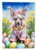 Chinese Crested Easter Egg Hunt House Flag Large Porch Sleeve Pole Decorative Outside Yard Banner Artwork Wall Hanging, Polyester, House Size