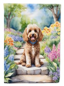 Cockapoo Spring Path Garden Flag Mailbox Flag Decorative Yard Flag Banner Outside Patio Artwork Yard Flower Beds, Garden Size, Multicolor