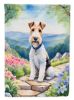 Fox Terrier Spring Path Garden Flag Mailbox Flag Decorative Yard Flag Banner Outside Patio Artwork Yard Flower Beds, Garden Size, Multicolor