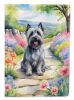 Skye Terrier Spring Path Garden Flag Mailbox Flag Decorative Yard Flag Banner Outside Patio Artwork Yard Flower Beds, Garden Size, Multicolor