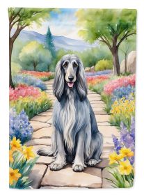 Afghan Hound Spring Garden Garden Flag Mailbox Flag Decorative Yard Flag Banner Outside Patio Artwork Yard Flower Beds, Garden Size, Multicolor