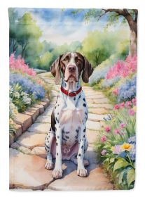 Pointer Spring Path Garden Flag Mailbox Flag Decorative Yard Flag Banner Outside Patio Artwork Yard Flower Beds, Garden Size, Multicolor