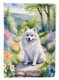 American Eskimo Spring Garden Garden Flag Mailbox Flag Decorative Yard Flag Banner Outside Patio Artwork Yard Flower Beds, Garden Size, Multicolor