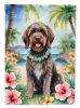 Wirehaired Pointing Griffon Luau Garden Flag Mailbox Flag Decorative Yard Flag Banner Outside Patio Artwork Yard Flower Beds, Garden Size, Multicolor