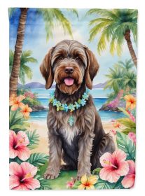 Wirehaired Pointing Griffon Luau Garden Flag Mailbox Flag Decorative Yard Flag Banner Outside Patio Artwork Yard Flower Beds, Garden Size, Multicolor