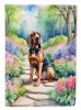 Bloodhound Spring Path Garden Flag Mailbox Flag Decorative Yard Flag Banner Outside Patio Artwork Yard Flower Beds, Garden Size, Multicolor