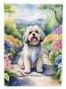 Lhasa Apso Spring Path Garden Flag Mailbox Flag Decorative Yard Flag Banner Outside Patio Artwork Yard Flower Beds, Garden Size, Multicolor