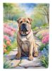 Shar Pei Spring Path Garden Flag Mailbox Flag Decorative Yard Flag Banner Outside Patio Artwork Yard Flower Beds, Garden Size, Multicolor