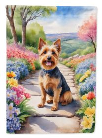 Australian Terrier Spring Garden Garden Flag Mailbox Flag Decorative Yard Flag Banner Outside Patio Artwork Yard Flower Beds, Garden Size, Multicolor