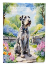 Irish Wolfhound Spring Path Garden Flag Mailbox Flag Decorative Yard Flag Banner Outside Patio Artwork Yard Flower Beds, Garden Size, Multicolor