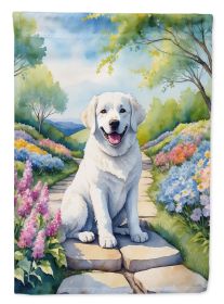 Kuvasz Spring Path Garden Flag Mailbox Flag Decorative Yard Flag Banner Outside Patio Artwork Yard Flower Beds, Garden Size, Multicolor