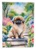 Pekingese Spring Path Garden Flag Mailbox Flag Decorative Yard Flag Banner Outside Patio Artwork Yard Flower Beds, Garden Size, Multicolor