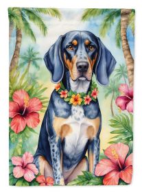 Bluetick Coonhound Luau Garden Flag Mailbox Flag Decorative Yard Flag Banner Outside Patio Artwork Yard Flower Beds, Garden Size, Multicolor