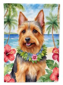Australian Terrier Luau Garden Flag Mailbox Flag Decorative Yard Flag Banner Outside Patio Artwork Yard Flower Beds, Garden Size, Multicolor