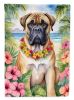 Bullmastiff Luau Garden Flag Mailbox Flag Decorative Yard Flag Banner Outside Patio Artwork Yard Flower Beds, Garden Size, Multicolor