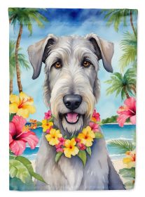 Irish Wolfhound Luau Garden Flag Mailbox Flag Decorative Yard Flag Banner Outside Patio Artwork Yard Flower Beds, Garden Size, Multicolor