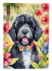 Portuguese Water Dog Luau Garden Flag Mailbox Flag Decorative Yard Flag Banner Outside Patio Artwork Yard Flower Beds, Garden Size, Multicolor