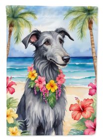 Scottish Deerhound Luau Garden Flag Mailbox Flag Decorative Yard Flag Banner Outside Patio Artwork Yard Flower Beds, Garden Size, Multicolor